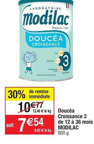 Doucéa Croissance 3 De 12 à 36 Mois Modulac