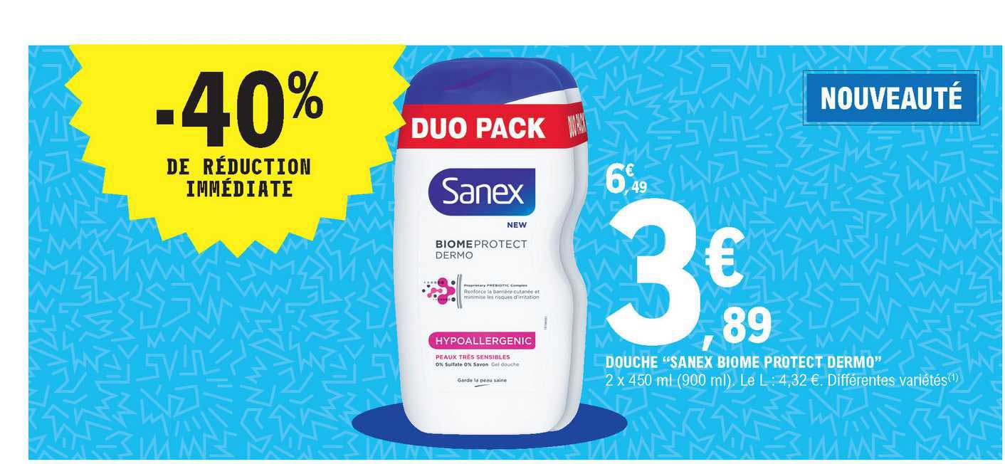 douche "sanex biome protect dermo"