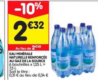 Eau Minérale Naturelle Renforcée Au Gaz De La Source