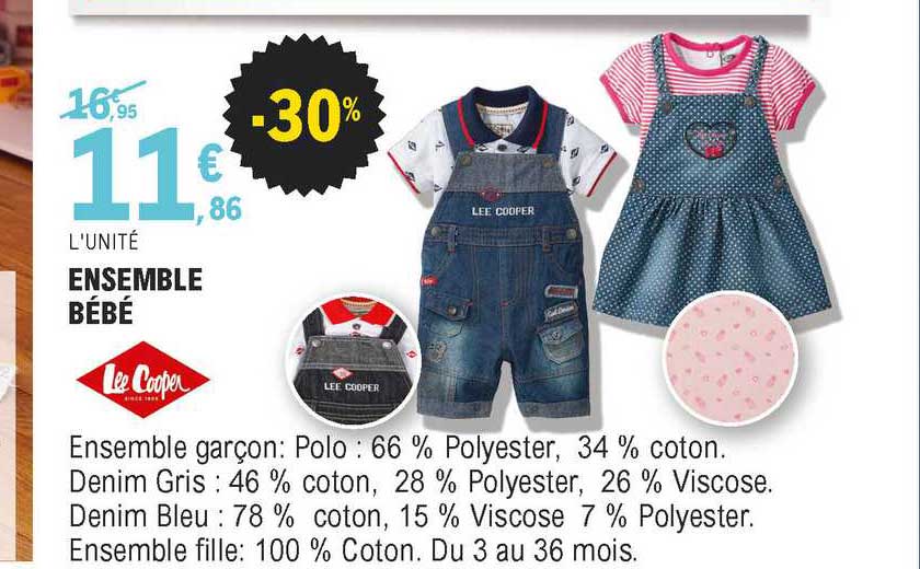 ensemble bébé lee cooper