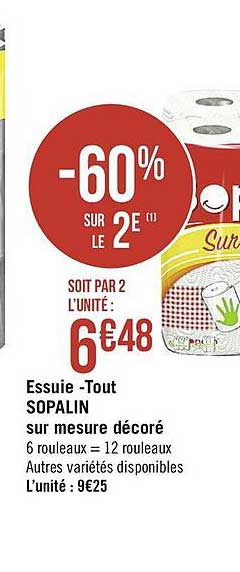 essuie-tout sopalin sur mesure décoré