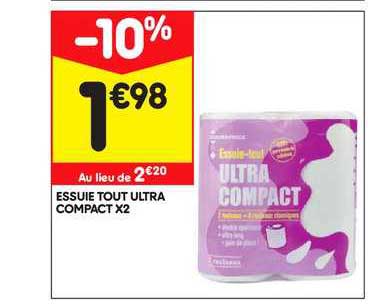 essuie tout ultra compact x2