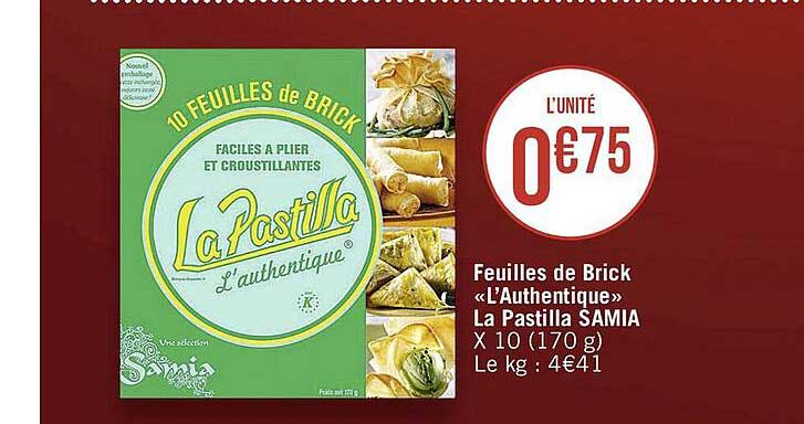 feuilles de brick "l'authentique" la pastilla samia