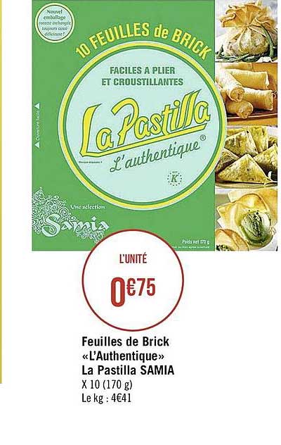 feuilles de brick «l'authentique» la pastilla samia