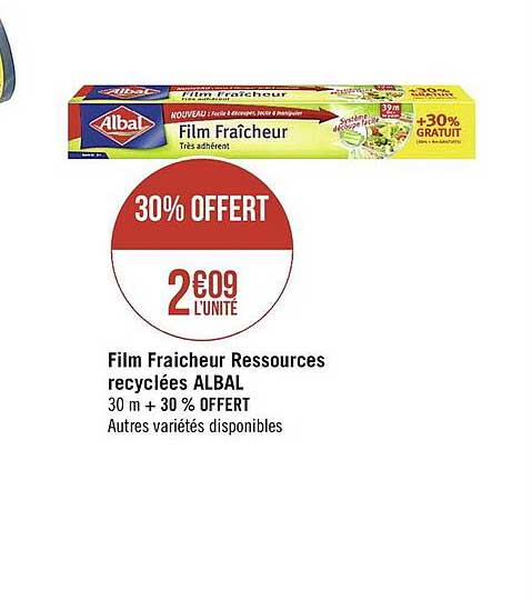 film fraîcheur ressources recyclées albal