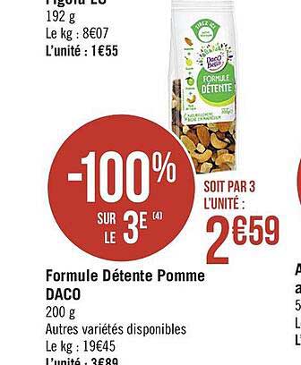 formule détente pomme daco