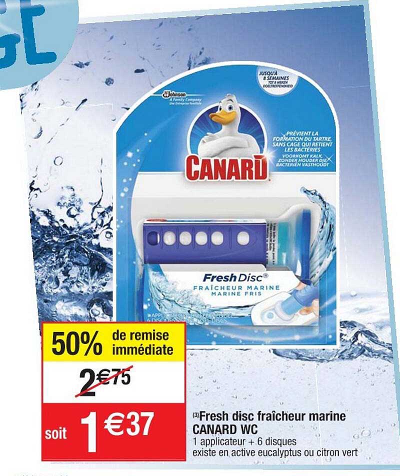 fresh disc fraîcheur marine canard wc