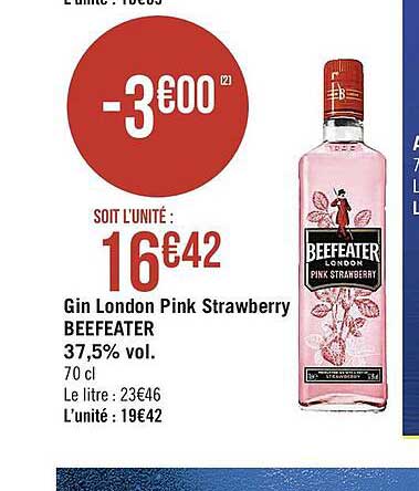 gin london pink strawberry beefeater 37,5% vol.