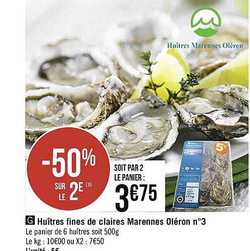 huîtres fines de claires marennes oléron n°3