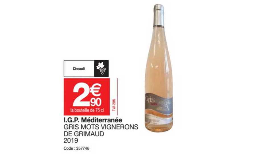 i.g.p. méditerranée gris mots vignerons de grimaud 2019