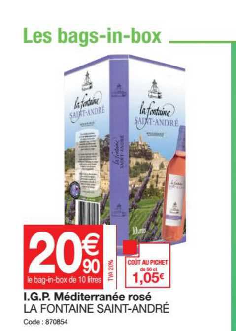 i.g.p. méditerranée rosé la fontaine saint-andré