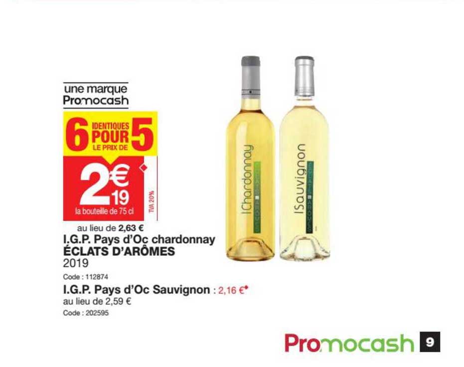 i.g.p. pays d'oc chardonnay éclats d'arômes i.g.p. pays d'oc sauvignon