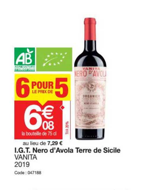 i.g.t. nero d'avola terre de sicile vanita 2019
