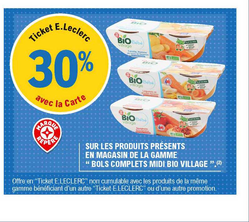 la gamme "bols complets midi bio village"