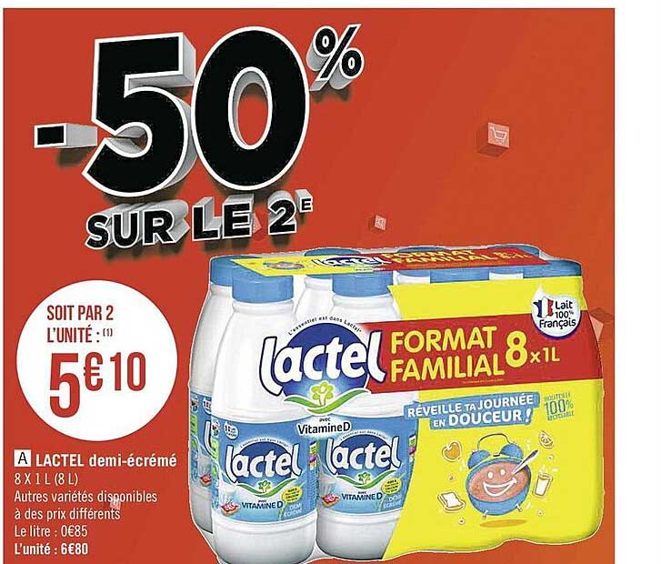 lactel demi-écrémé