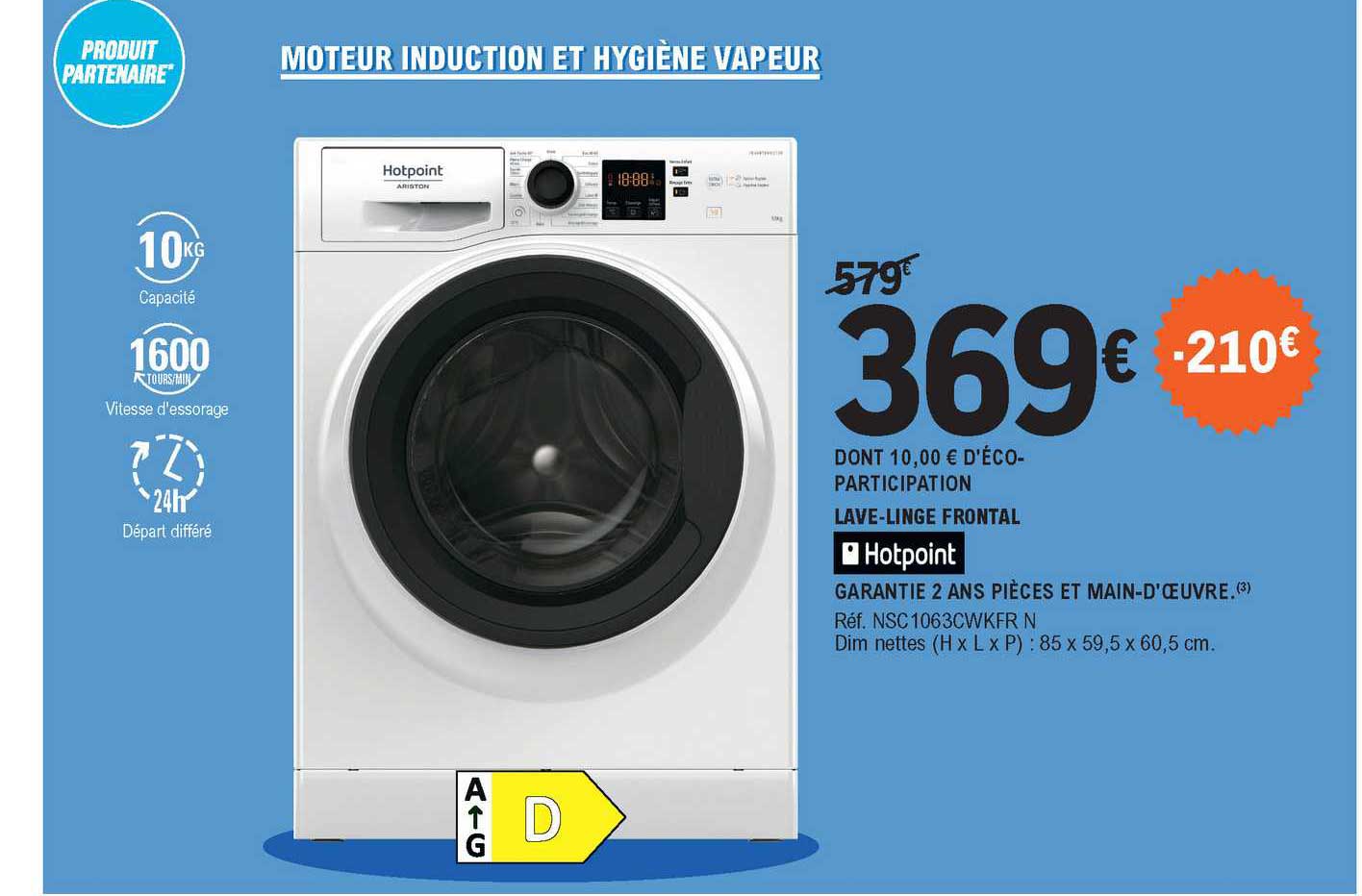 lave-linge frontal hotpoint