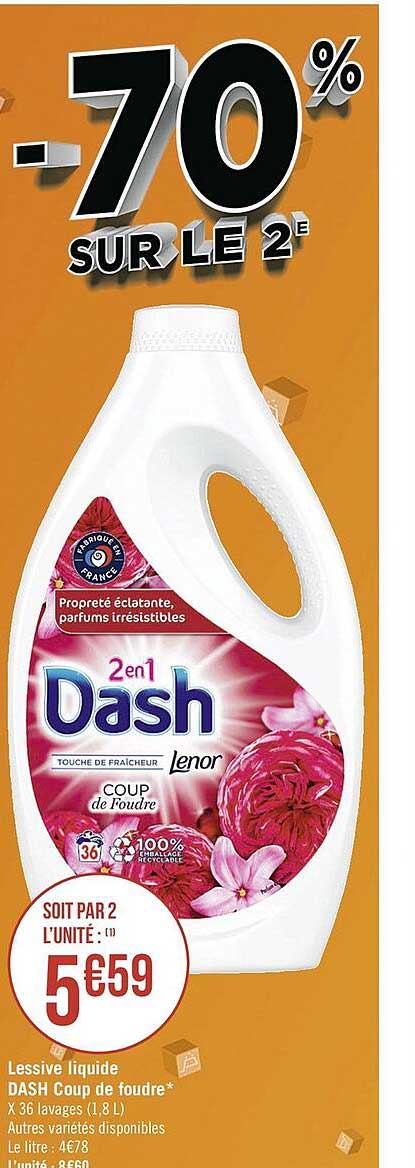 lessive liquide dash coup de foudre