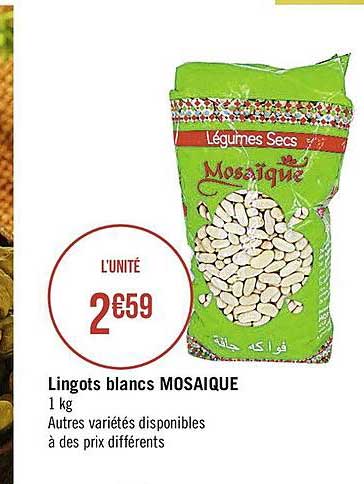 Lingots Blanc Mosaïque