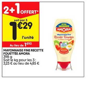 Mayonnaise Fine Recette Fouettée Amora