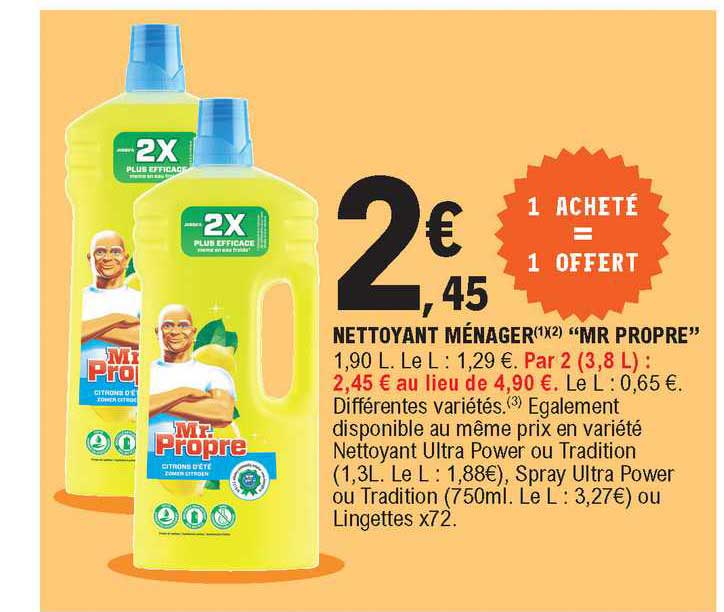 nettoyant ménager "mr propre"
