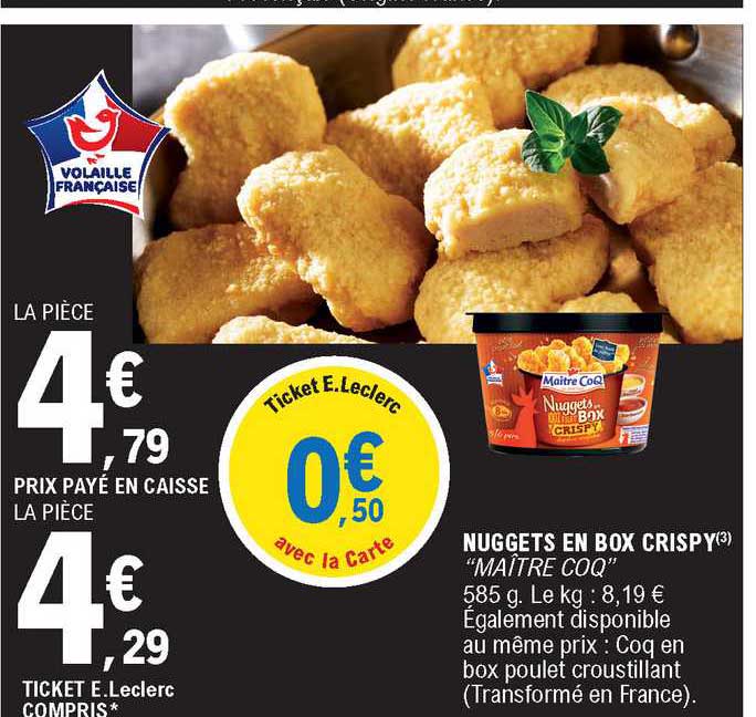Nuggets En Box Crispy "maître Coq"