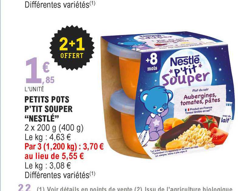 petits pots p'tit souper "nestlé"