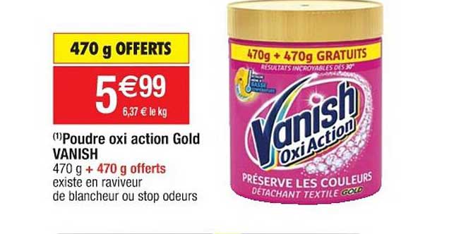 Poudre Oxi Action Gold Vanish