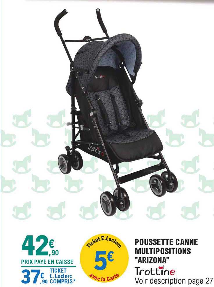 pousette canne multipositions "arizona" trottine