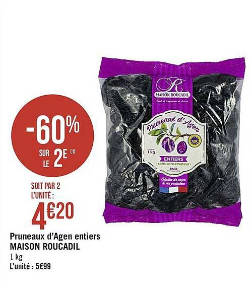 pruneaux d'agen entiers maison roucadil