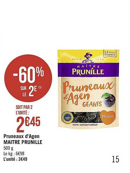 pruneaux d'agen maître prunille