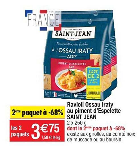 Ravioli Ossau Iraty Au Piment D'espelette Saint Jean