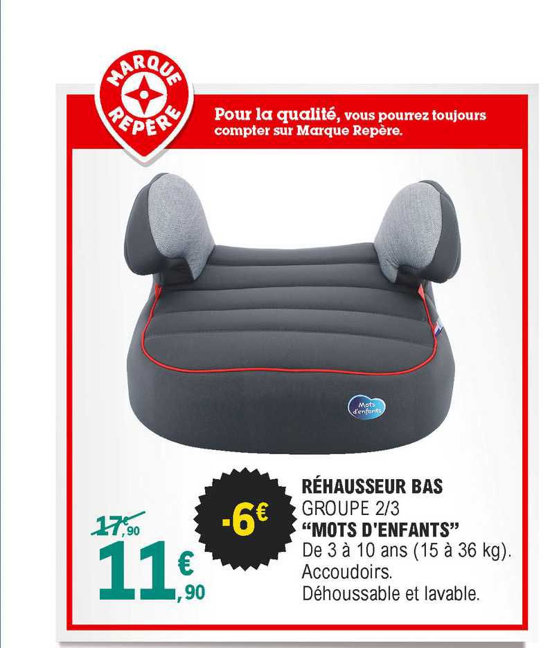 réhausseur bas groupe 2-3 "mots d'enfants"