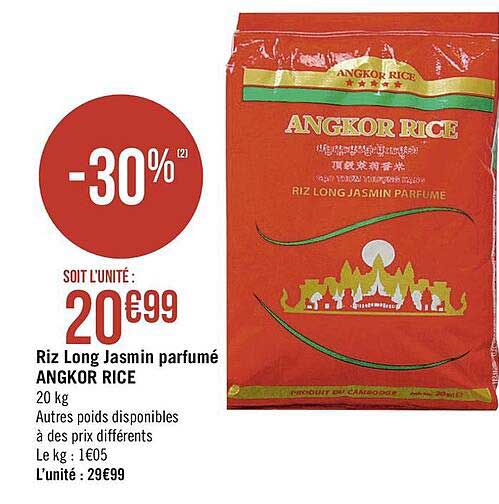 riz long jasmin parfumé angkor rice