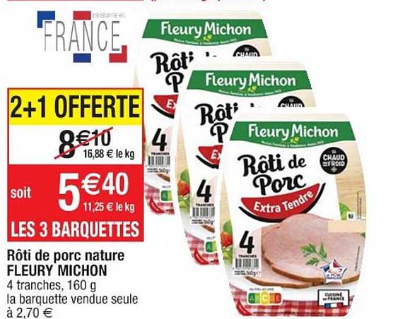 rôti de porc nature fleury michon