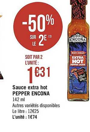 sauce extra hot pepper encona