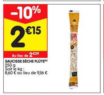 Saucisse Sèche Flûte