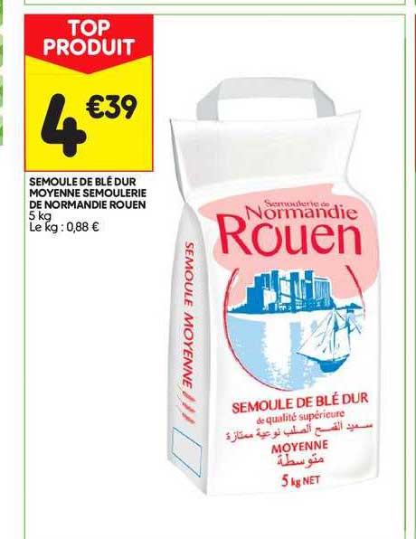 Semoule De Blé Dur Moyenne Semoulerie De Normandie Rouen