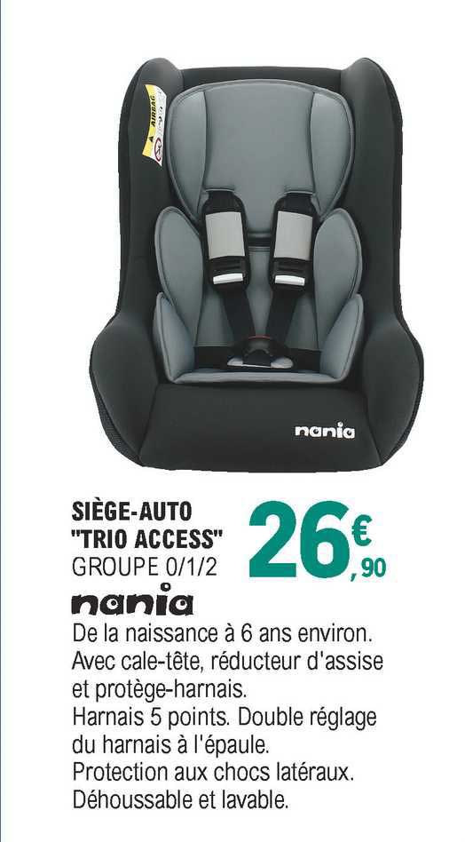 siège-auto "trio access  groupe 0-1-2 nania