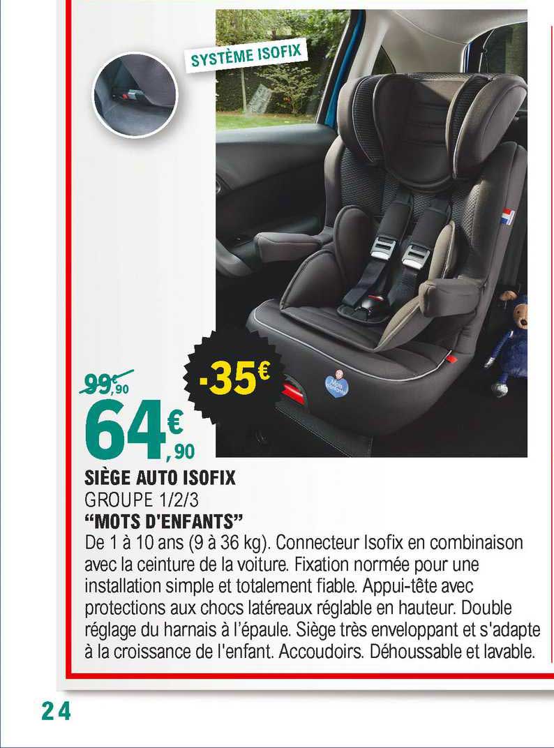 siège auto osofix groupe 1-2-3 "mots d'enfants"
