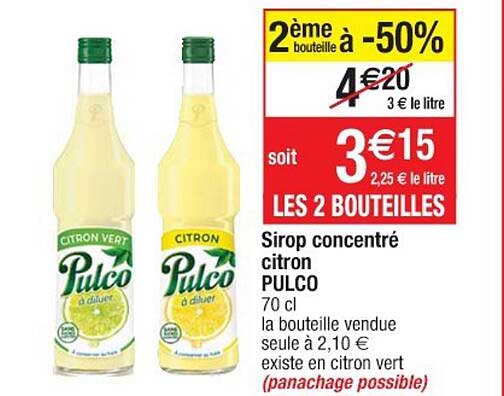 Sirop Concentré Citron Pulco