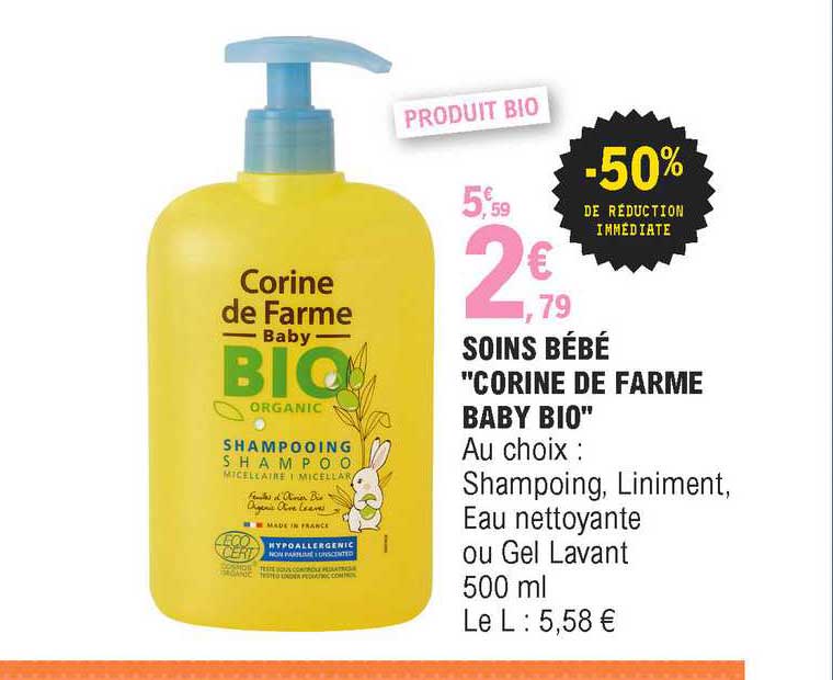 soins bébé "corine de farme baby bio"