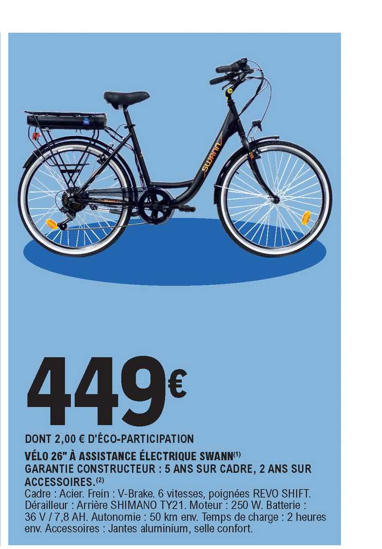 vélo 26" à assistance électrique swann