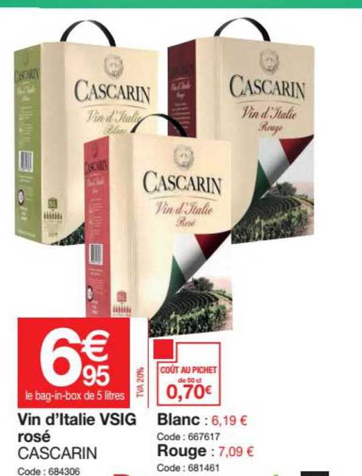vin d'italie vsig rosé cascarin