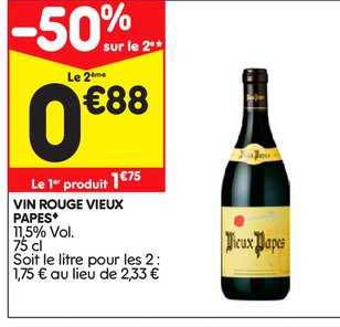 vin rouge vieux papes