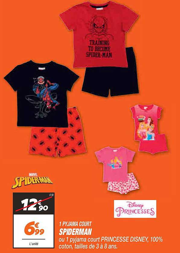 1 pyjama court spiederman