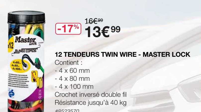 12 tendeurs twin wire - master lock