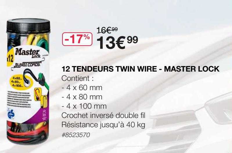 12 tendeurs twin wire - master lock