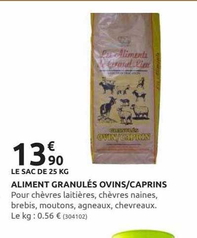 aliment granulés ovins-caprins