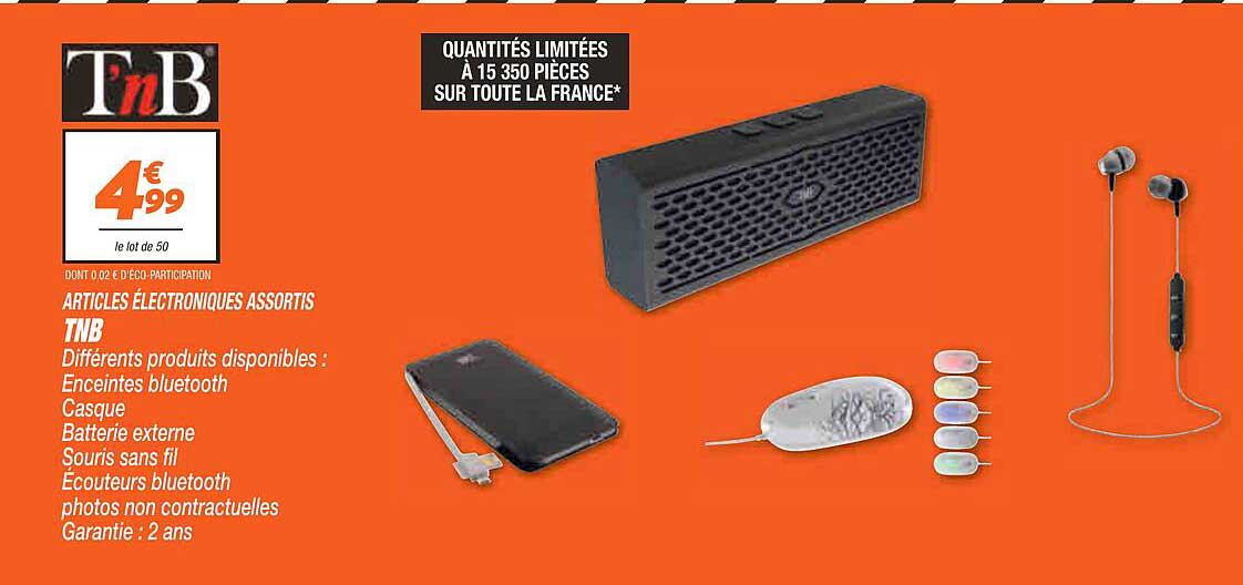 articles électroniques assortis tnb