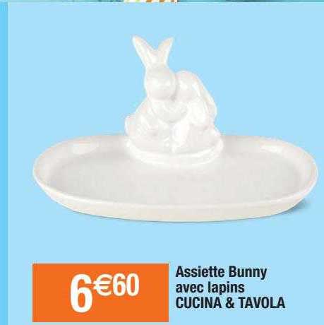 assiette bunny avec lapins cucina & tavola